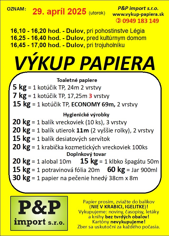 výkup apríl