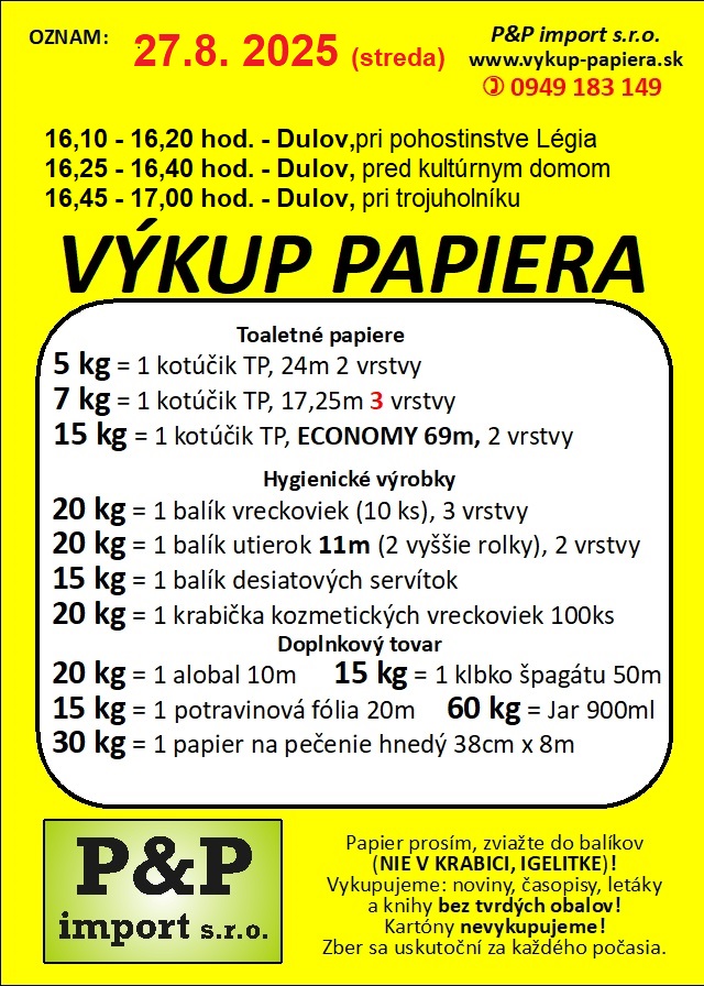 výkup papiera