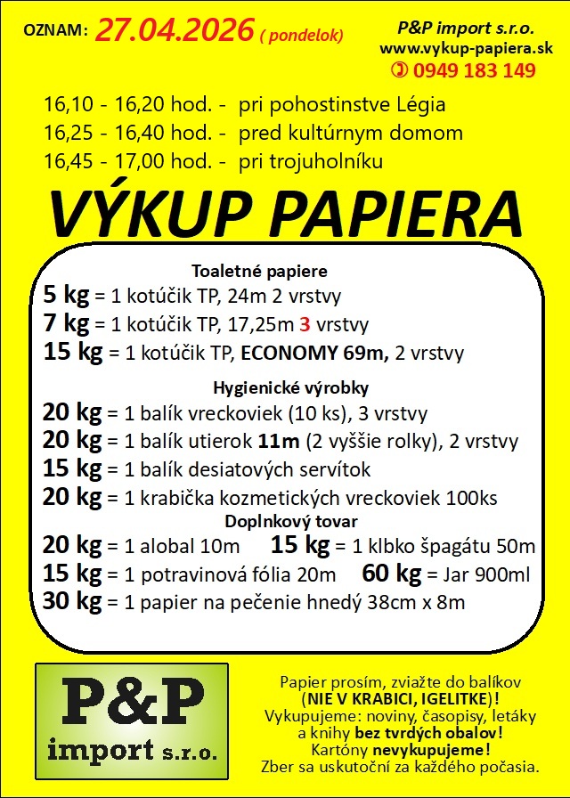 výkup papiera