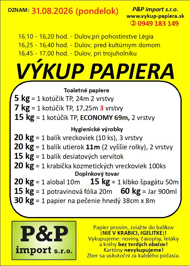 výkup papiera