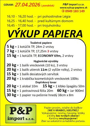 výkup papiera