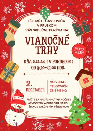 vianočné trhy ZŠ Pruské